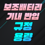 보조배터리-기내-반입-규정-용량