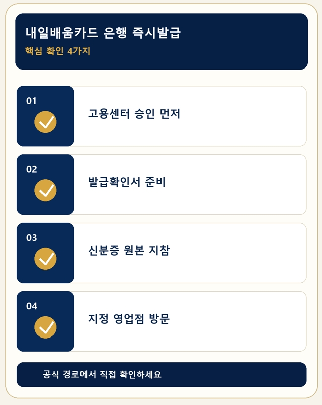 내일배움카드 은행 방문 즉시발급